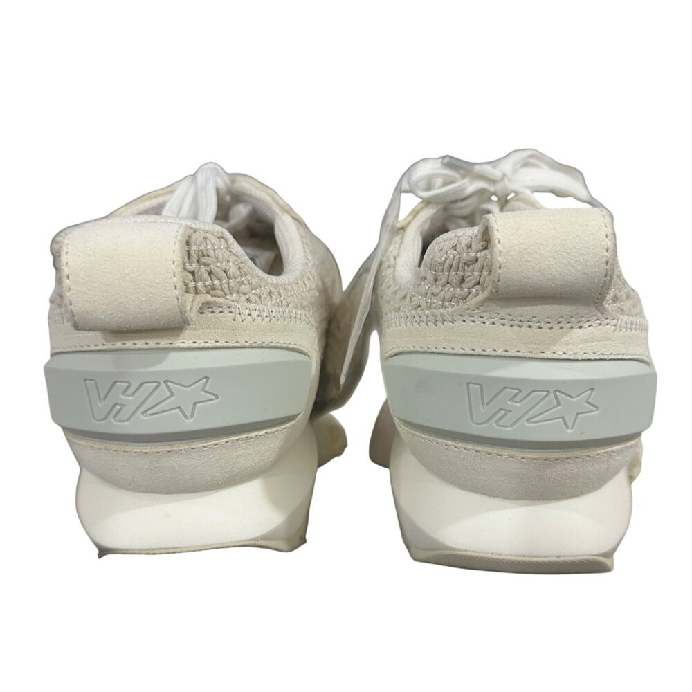 Vintage Havana Women's Woven Knit Lace-Up Sneakers Beige White Textured Sole 5.5 - Picture 3 of 11